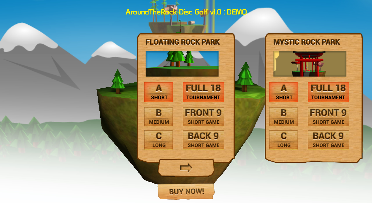 Screenshot of Around the Rock Disc Golf